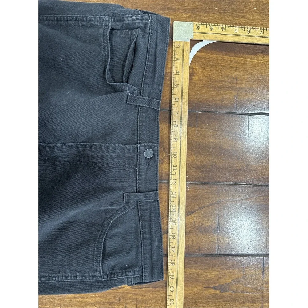 LEVI'S 513 men's button fly straight leg black rinse denim jeans 38X32
